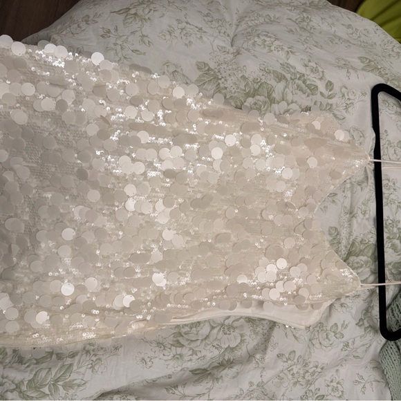 Meshki White Sequin Mini Dress - Picture 3 of 4